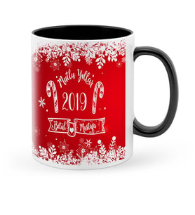 BK Gift Kişiye Özel Mutlu Yıllar Siyah Kupa Bardak  4