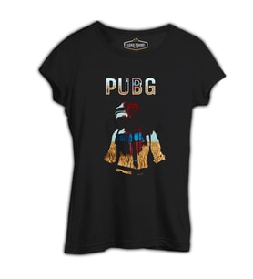 PUBG - Red Storm Siyah Kadın Tshirt