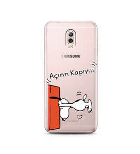 Snoopy Tasarımlı Süper Şeffaf Silikon Telefon Kılıfı Samsung C8 
