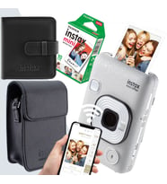 Fujifilm instax Mini LiPlay Fotoğraf Makinesi + Çanta + Albüm + 20'li Film Set (beyaz)