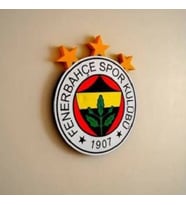 Dekoratif Strafor Fenerbahçe Arması 60 Cm (Sarı-Lacivert)