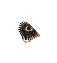 Gümüş Zirkon Taşlı Modern Güneş Tasarım Abiye Günlük Yüzük (Rose)