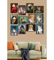 Sevimli Kedi Ottoman Empire Mama Cat 12 Parça Mdf Tablo Seti TB-004