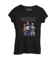 Fortnite - Maps Siyah Kadın Tshirt