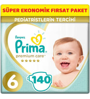 Prima Premium Care Bebek Bezi Beden:6 (13+Kg) Extra Large 140 Adet Süper Ekonomik Fırsat Pk