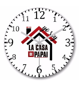 La Casa De Papai Duvar Saati Bombeli Gercek Cam