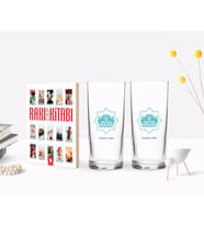 BK Gift Kişiye Özel Renkli Baskılı Aksaray Tasarımlı Turistik İkili Rakı Bardağı ve Rakı Cep Kitabı Hediye Seti-1 (Model 1)