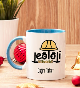 Jeoloji Mühendisine Hediye İçi Ve Kulpu Renkli Kupa Bardak