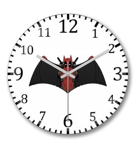 I' Am Batpool Duvar Saati Bombeli Gercek Cam