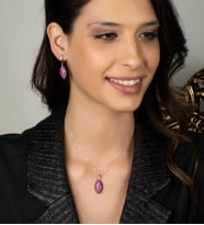 Gümüş Zirkon Taşlı Arpa Tasarım Abiye Günlük Set (Rose)