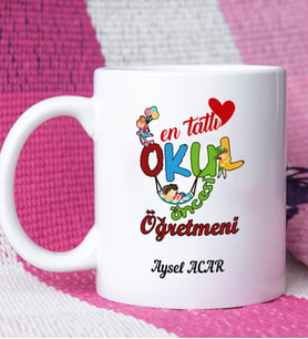 Mesajlı Okul Öncesi Öğretmeni Kupa Bardak