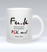 BK Gift Kişiye Özel Google Bana Sor Cam Kupa Bardak  1