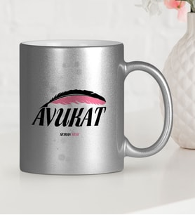 BK Gift Kişiye Özel Mesleki Avukat Gümüş Yaldızlı Kupa Bardak  12