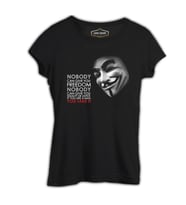 Vandetta - Freedom Siyah Kadın Tshirt