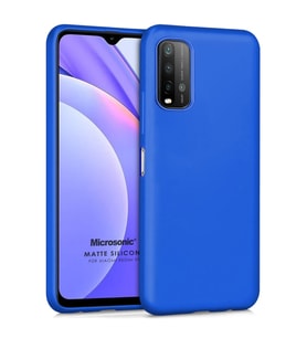 Microsonic Matte Silicone Xiaomi Redmi 9T Kılıf Mavi