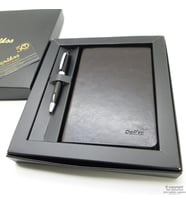 Scrikss İsme Özel Premium Defterli Hediye Seti MD-504 Koyu Kahve  Deri Defter + Mini Kalem  Scrikss Kalem  İsme Özel Kalem  Hediyelik Set
