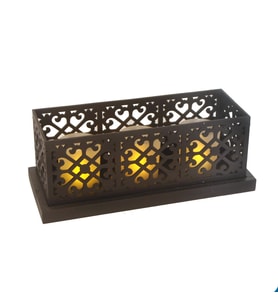 28x11cm Mumluk ve 3 Led Mum Pilli