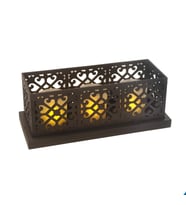28x11cm Mumluk ve 3 Led Mum Pilli