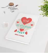BK Gift Kişiye Özel Sevgililer Günü Beyaz Defter-57