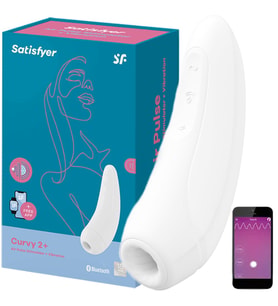 Satisfyer Curvy 2+ White Klitoris Stimülatörü ve App Kontrol Titreşimli Vibratör