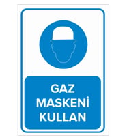 MIGNATIS - Gaz Maskesi Kullan Levhası - Sac Malzeme 50x70cm