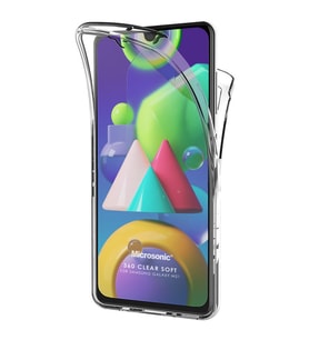 Microsonic Samsung Galaxy M21 Kılıf 6 tarafı tam full koruma 360 Clear Soft Şeffaf