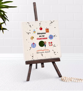 BK Gift Kişiye Özel Dünyanın En iyi Öğretmeni Şovaleli Doğal Taş-24 (Beyaz)