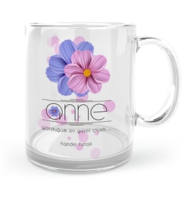 BK Gift Kişiye Özel Anne Anlamı Cam Kupa Bardak  10