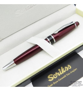Scrikss 63 Bordo Roller Kalem  Scrikss Kalem  İsme Özel Kalem  Hediyelik Kalem