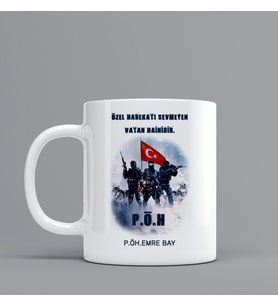 P.Ö.H Temalı Hediye Kupa Bardak Kişiye Özel Hediye W28