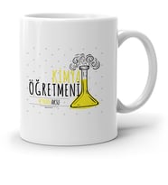 BK Gift Kişiye Özel Kimya Öğretmeni Beyaz Kupa Bardak  5
