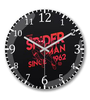 Createe The Spidey 1962 Duvar Saati Bombeli Gercek Cam