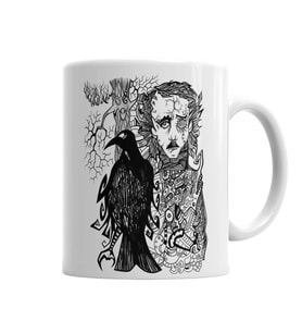 Edgar Allan Poe Kupa Bardak Porselen