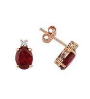 Sirius Pırlanta ve Oval Pembe Radolite Taşlı Küpe 0704E0129