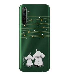 Filler Tasarımlı Süper Şeffaf Silikon Telefon Kılıfı Oppo Realmi 5i