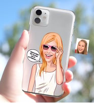 BK Gift Kişiye Özel Bayan Kolay Yetişmiyor Karikatürlü iPhone 11 İnce Şeffaf Silikon Telefon Kapağı-4 (Beyaz)