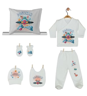 Pia Baby Gl 1917-08 İsme Özel Yastık Zıbın Set