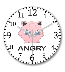 Angry Duvar Saati Bombeli Gercek Cam