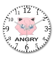 Angry Duvar Saati Bombeli Gercek Cam