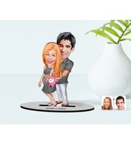 BK Gift Kişiye Özel Bebek Sürprizi Karikatürlü Ahşap Biblo Model-1