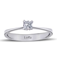 Lova F Renk 0,14 Karat Pırlanta Tektaş Yüzük - 1030052