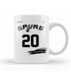 Spurs 20 Ginobilli Branca Rox Ink Kupa Bardak Porselen