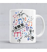 Müzik Notaları Ve Semboller Müzik Notolar Kupa Bardak