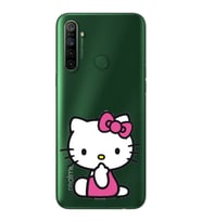 Hello Kity Tasarımlı Süper Şeffaf Silikon Telefon Kılıfı Oppo Realmi 5i