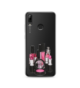 Makyaj Tasarımlı Süper Şeffaf Silikon Telefon Kılıfı Huawei P Smart (2019)