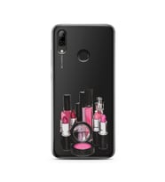 Makyaj Tasarımlı Süper Şeffaf Silikon Telefon Kılıfı Huawei P Smart (2019)