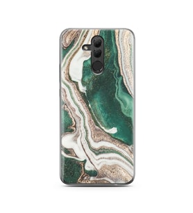 Yeşil Kumsal Tasarımlı Süper Şeffaf Silikon Telefon Kılıfı Huawei Mate 20 Lite