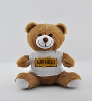 Doğum Günü Baskılı Peluş Ayıcık