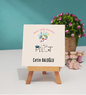 Pilot Dekoratif Taş Baskı