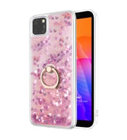 Microsonic Huawei Honor 9S Kılıf Glitter Liquid Holder Pembe